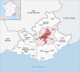 Location within the region Provence-Alpes-Côte d'Azur