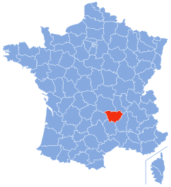 Location of Haute-Loire in France