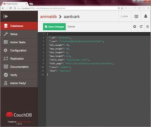 CouchDB's Fauxton Administration Interface, User database