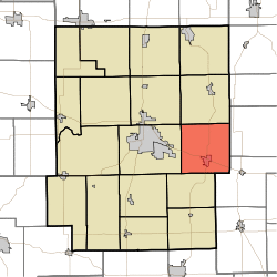 Map highlighting Washington Township, Kosciusko County, Indiana.svg