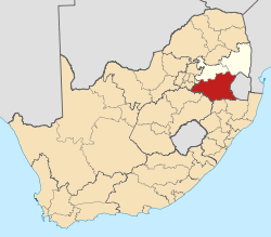 Location in South Africa