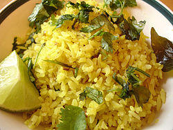 Poha, a snack made of flattened rice.jpg