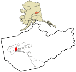 Location within Fairbanks North Star Borough and the state of Alaska