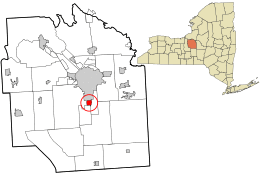 Location in Onondaga County and the state of New York.