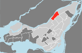 Montréal-Nord location on the Island of Montreal.