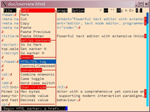 Mined editing Unicode text