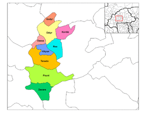 Provincial map of its departments
