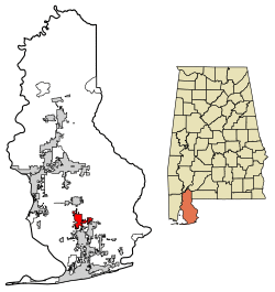 Location of Summerdale in Baldwin County, Alabama.