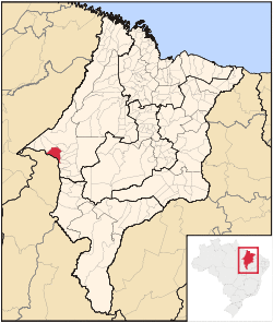 Location of Imperatriz in the State of Maranhão