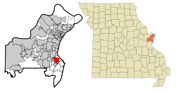 Location of Affton, Missouri