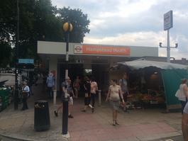 Hampstead Heath station entrance, July 2017.png