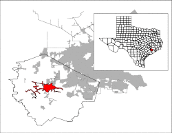 Location of Rosenberg, Texas