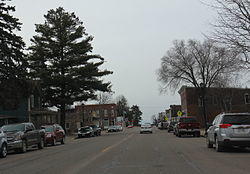 Looking south in downtown Greenwood on WIS73