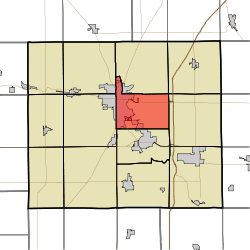 Location of Center Township in Grant County