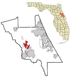 Location in Volusia County and the state of Florida