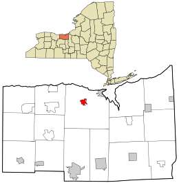 Location in Wayne County and the state of New York.