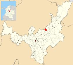 Location of the municipality and town of Cerinza in the Boyacá Department of Colombia