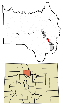 Location of the Tabernash CDP in Grand County, Colorado.
