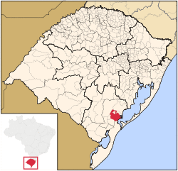 Location in Rio Grande do Sul, Brazil
