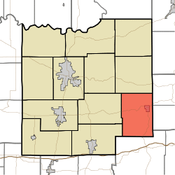 Location of Jefferson Township in Dubois County