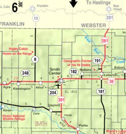KDOT map of Smith County (legend)