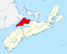 Location of Cumberland County, Nova Scotia
