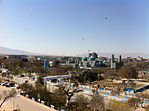 View towards the Blue Mosque during Nowruz