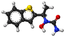 Zileuton ball-and-stick model.png