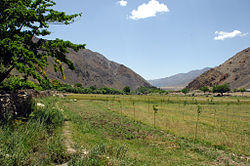 A view of a valley in the Panjshir Province of Afghanistan in 2009