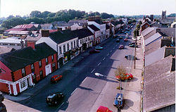 View north along Market Street, from the battlements of Ardee Castle