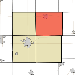 Location of Harrison Township in Blackford County