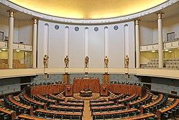 The seat of the legislature is the Parliament House in Helsinki