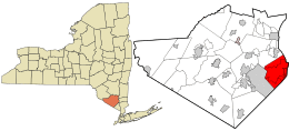 Location in Orange County and the state of New York.
