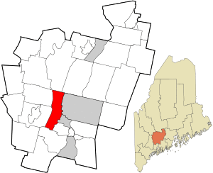 Location in Kennebec County and the state of Maine.