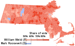 Massachusetts gubernatorial election results by municipality, 1994.svg