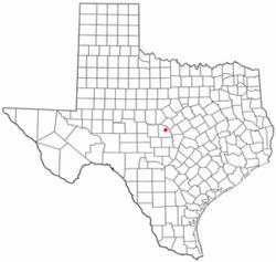 Location of San Saba, Texas