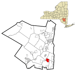 Location in Ulster County and the state of New York.