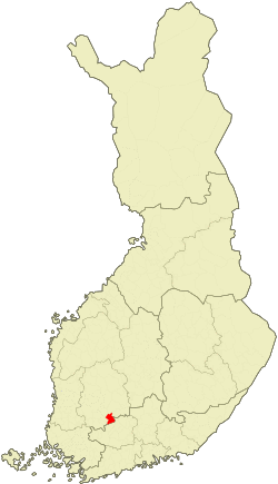 Location of Valkeakoski in Finland
