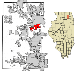 Location of South Elgin in Kane County, Illinois
