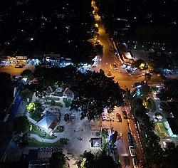 The town of Ngawi at night