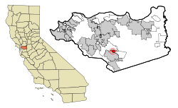 Location in Contra Costa County and the state of California