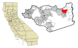 Location in Contra Costa County and the state of California