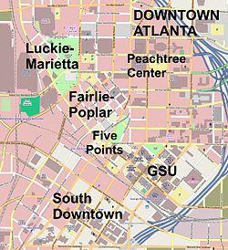 Georgia State Capitol is located in Downtown Atlanta