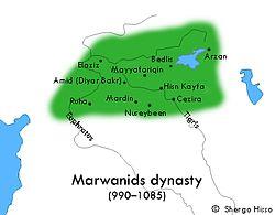 Marwanids rule areas (990 - 1085)