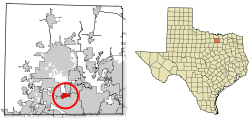 Location of Double Oak in Denton County, Texas