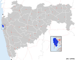 Location of Mumbai Suburban district in Maharashtra