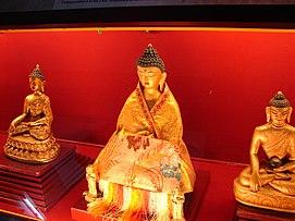 Buddha statue in Gangtok Museum.jpg