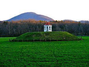 Ground-level view of the mound