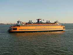 the Kennedy-class American Legion II ferryboat on its way to Staten Island