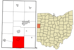 Location in Mercer County and the state of Ohio.
